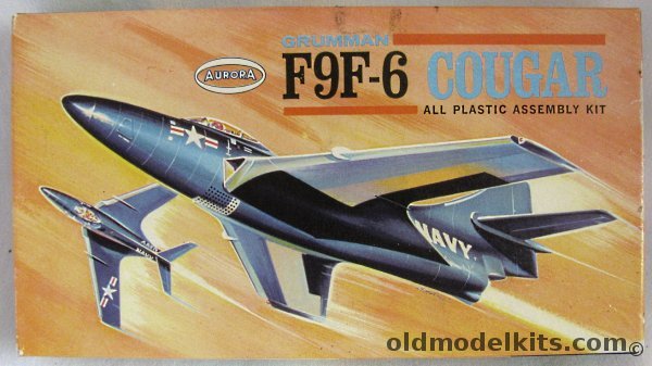 Aurora 1/82 Grumman F9F-6 Cougar - (F9F6), 293-50 plastic model kit